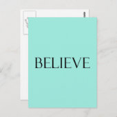 Glaube Zitate Aqua Blue Inspiration Feith Zitat Postkarte (Vorne/Hinten)