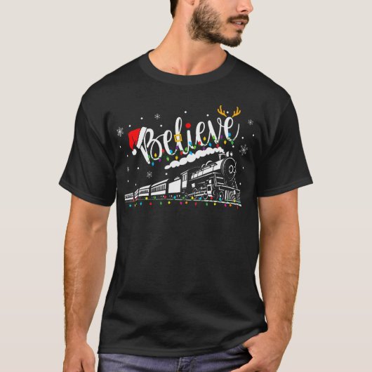Glaube Zug Weihnachten Nordpol Polar Express F T-Shirt (Vorderseite)
