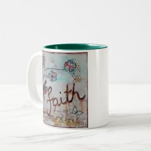 Glaube Zweifarbige Tasse (Vorderseite Links)