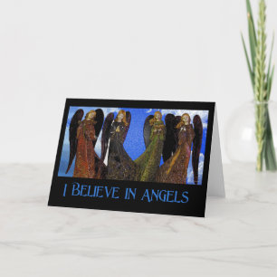 Glauben an Angels Grußkarte Karte