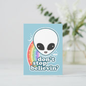 Glauben an Außerirdischen Postkarte (Stehend Vorderseite)