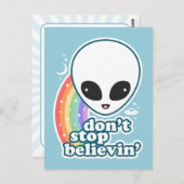 Glauben an Außerirdischen Postkarte (Vorne/Hinten)