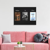 Glauben an Christus Wrapped Canvas 3 Leinwanddruck (Insitu (Wohnzimmer))