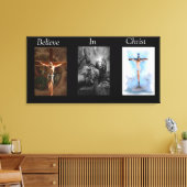 Glauben an Christus Wrapped Canvas 3 Leinwanddruck (Insitu (Wohnzimmer))