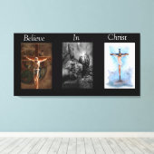 Glauben an Christus Wrapped Canvas 3 Leinwanddruck (Insitu (Holzboden))