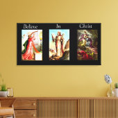 Glauben an Christus Wrapped Canvas 4 Leinwanddruck (Insitu (Wohnzimmer))