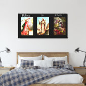 Glauben an Christus Wrapped Canvas 4 Leinwanddruck (Insitu (Schlafzimmer))