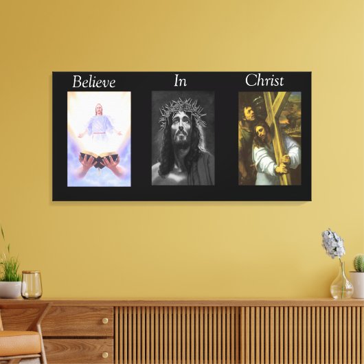 Glauben an Christus Wrapped Canvas 8 Leinwanddruck (Insitu (Wohnzimmer))