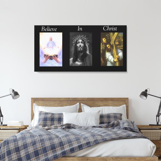 Glauben an Christus Wrapped Canvas 8 Leinwanddruck (Insitu (Schlafzimmer))