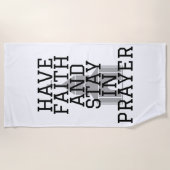 Glauben an das Gebet mutig Strandtuch (Vorderseite)