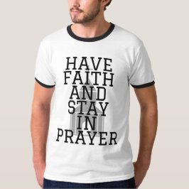 Glauben an das Gebet mutige Mens Ringer T-Shirt