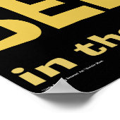 Glauben an das Unglaubliche Poster (Ecke)