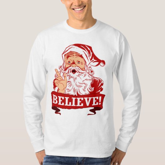 Glauben an den Weihnachtsmann T-Shirt (Vorderseite)