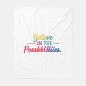 Glauben an die Möglichkeiten Fleecedecke (Vorderseite)