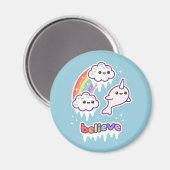 Glauben an die Narwhals Magnet (Vorderseite/Rückseite)