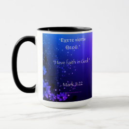 Glauben an die Tasse der tiefen Farben Gottes