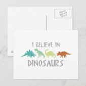 Glauben an Dinosaurier Postkarte (Vorne/Hinten)