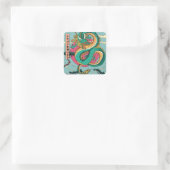 Glauben an Drachen Quadratischer Aufkleber (Tasche)