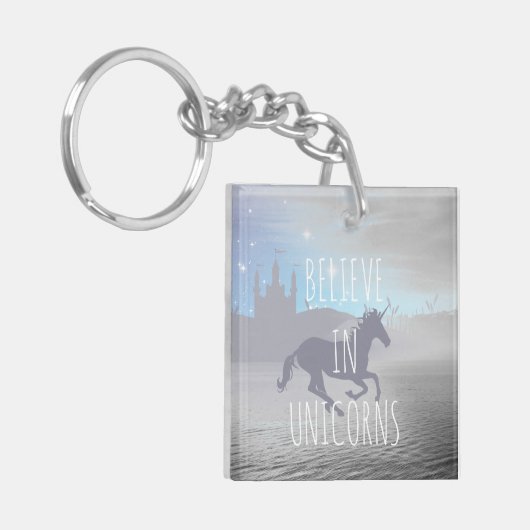 Glauben an Einhörner Schlüsselanhänger (Vorderseite links)