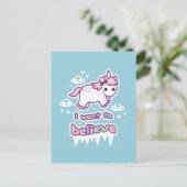 Glauben an Einhörner und Außerirdischen Postkarte (Stehend Vorderseite)