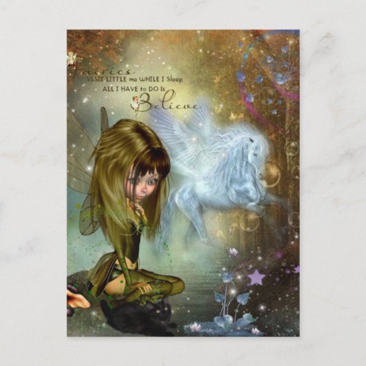 Glauben an Fantasiefairies Postkarte (Vorderseite)