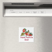 Glauben an Gott Erdbeere Magnet (In Situ (Geschirrspüler))