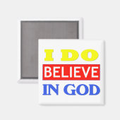 Glauben an Gott Magnet (Vorderseite/Rückseite)