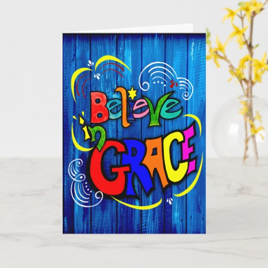 Glauben an Grace Karte (Gelbe Blume)