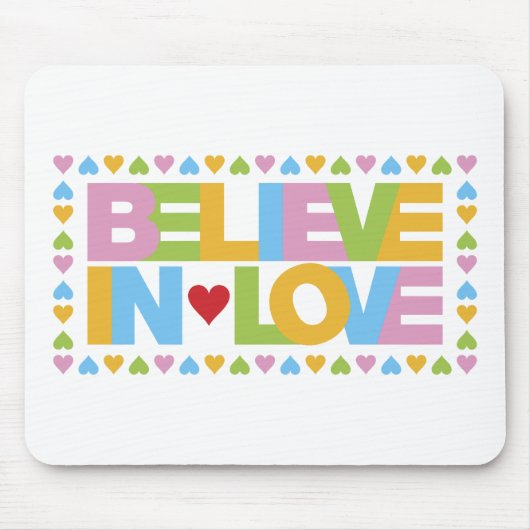 Glauben an Liebe (Farbe) Mousepad (Vorne)