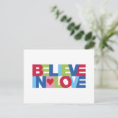 Glauben an Liebe (Farbe) Postkarte (Stehend Vorderseite)