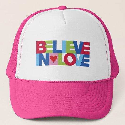 Glauben an Liebe (Farbe) Truckerkappe (Vorderseite)