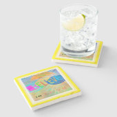 Glauben an Liebe Moderne Schichtkunststein Unterse Steinuntersetzer (Seitenansicht)