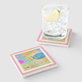 Glauben an Liebe Moderne Schichtkunststein Unterse Steinuntersetzer (Seitenansicht)