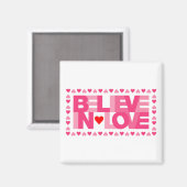 Glauben an Liebe (pink) Magnet (Vorderseite/Rückseite)