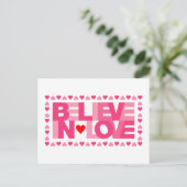 Glauben an Liebe (pink) Postkarte (Stehend Vorderseite)