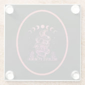 Glauben an magische Celestial Wiccan Art Glasuntersetzer (Rückseite)