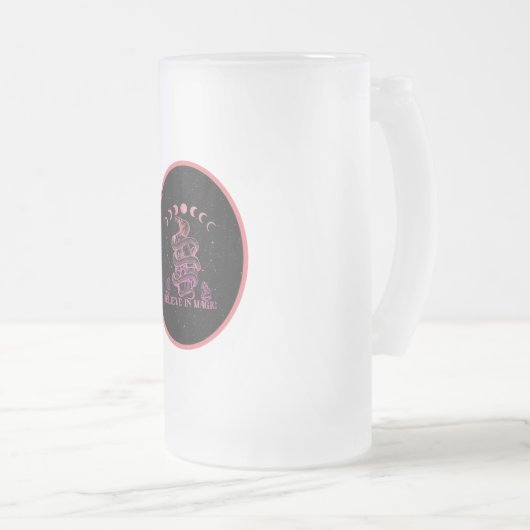 Glauben an magische Celestial Wiccan Art Mattglas Bierglas (VorderseiteRechts)