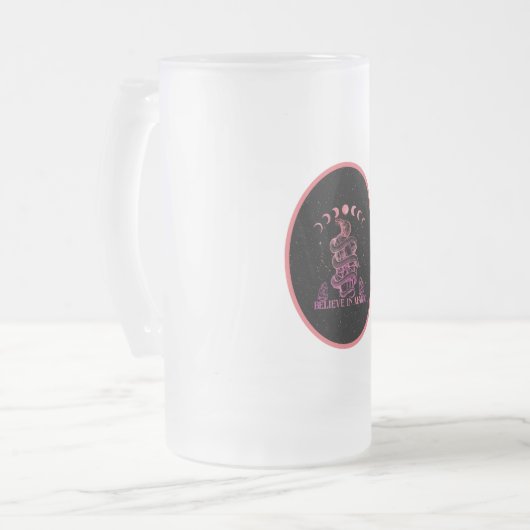 Glauben an magische Celestial Wiccan Art Mattglas Bierglas (Vorderseite Links)