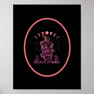 Glauben an magische Celestial Wiccan Art Poster