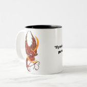 Glauben an magische Phoenix-Tasse Zweifarbige Tasse (Vorderseite Links)