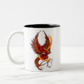 Glauben an magische Phoenix-Tasse Zweifarbige Tasse (Links)