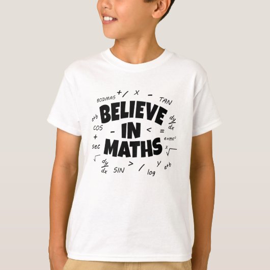 Glauben an Mathematik T-Shirt (Vorderseite)