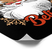 glauben an santa-afrikanische Weihnachtsfeste blau Poster (Ecke)