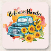 Glauben an Wunder Getränkeuntersetzer (Vorderseite)