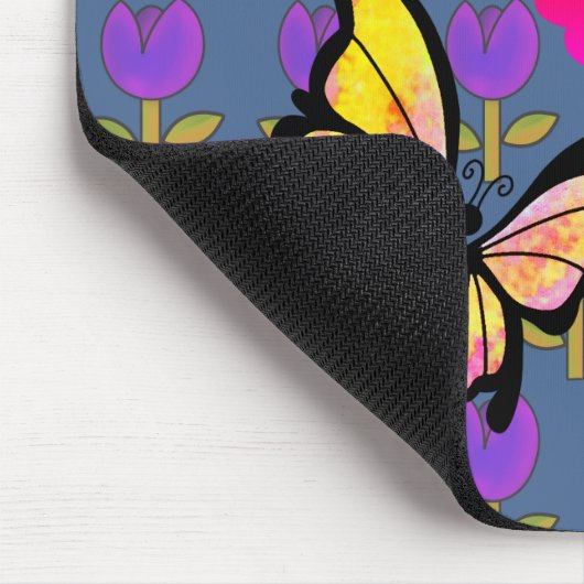 Glauben an Wunder Vibrant Rainbow Butterfly Mousepad (Ecke)