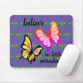 Glauben an Wunder Vibrant Rainbow Butterfly Mousepad (Mit Mouse)