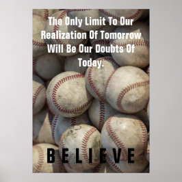 Glauben Baseball Inspiration Motivierend Poster