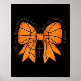 Glauben Basketball Mutter Schleife Christlich Mit  Poster