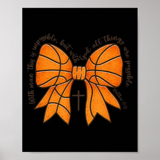 Glauben Basketball Mutter Schleife Christlich Mit Poster (Vorne)