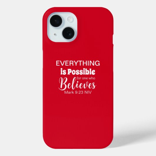 Glauben Bibel Verse Christlicher Glaube Rot Case-Mate iPhone Hülle (Rückseite)
